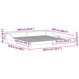 Bed Frame White 180 x 220 cm Solid Pine Wood 873380