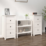 Sideboards 2 pcs White 40x35x80 cm Solid Wood Pine 813742