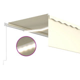 Manual Retractable Awning with Blind&LED 5x3m Cream 3069342