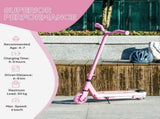 Electric Scooter for Kids Aged 4-7 Years, with Flashing LED Lights, Rear Auxiliary Wheels, Pink T3398P349467