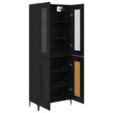 Highboard Black Oak 69.5 x 34 x 180 cm Engineered Wood 3403582