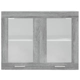 Hanging Glass Cabinet Lyon Grey Sonoma 80x31x60 cm Engineered Wood 815595