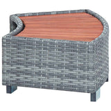 46461 Spa Step Grey Poly Rattan 92x45x25 cm