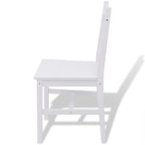 Seven Piece Dining Set Pinewood White 242959