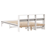 Bookcase Bed without Mattress White 160x200 cm Solid Wood Pine 3309804