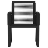 Dining Set Black Powder-coated steel, glass, PVC rattan Medium 3099157