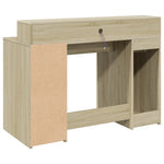 Desk with LED Lights Sonoma Oak 120x55x91 cm Engineered Wood 3309413