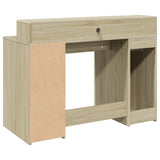 Desk with LED Lights Sonoma Oak 120x55x91 cm Engineered Wood 3309413