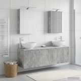 Bathroom Cabinet Set 5 pcs Concrete Grey Engineered Wood 3406474