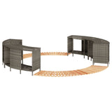 Hot Tub Surround Grey Poly Rattan and Solid Wood Acacia 3270651