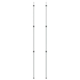 Telescopic Tarp Poles with Length of 102-260 cm 2 pcs Aluminum 315219