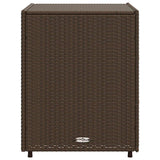 Garden Storage Cabinet Brown 55x59x69 cm Poly Rattan 365556