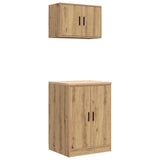 ZNTS Garage Cabinets 2 pcs Artisan Oak Engineered Wood 3328313