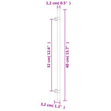 ZNTS Cabinet Handles 20 pcs Black 320 mm Stainless Steel 3203697