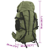 ZNTS Hiking Backpack Army Green 80 L Oxford Fabric 4009972