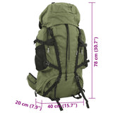 Hiking Backpack Army Green 80 L Oxford Fabric 4009972