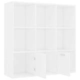 Book Cabinet White 98x30x98 cm Engineered Wood 801116