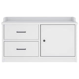 Hallway Bench SANDNES White 87x40x50 cm Solid Wood Pine 4010465