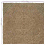 Area Rugs Grey 300 x 300 cm Jute 42010549