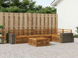 Sectional Sofa Set 6 pcs Natural Solid Acacia Wood 3384395