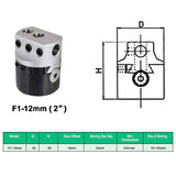 ZNTS 15 Pieces Boring Tool Set 50 mm Boring Head MT3-F1-12 146684