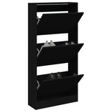 Shoe Cabinet Black 60x21x125.5 cm Engineered Wood 839897
