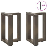 Coffee Table Legs T-Shaped 2 pcs Black 28x25x cm Steel 4013023