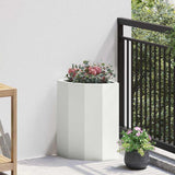 Corner Planter White 30 x 30 x 50 cm Steel 883676