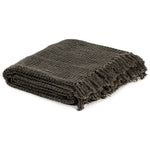 Throw Cotton 220x250 cm Anthracite/Brown 133751