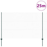 Welded Wire Fence 25 x 1.5 m PVC-Coated Steel Green 3336730