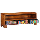 TV Cabinet Multicolour 110x30x40 Solid Wood Acacia 4016502