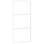 Sliding Door White 102.5x205 cm Tempered Glass and Aluminium 155206