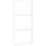 Sliding Door White 102.5x205 cm Tempered Glass and Aluminium 155206
