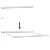Retractable Awning Anthracite and White 3x2.5 m Fabric&Aluminium 3216123