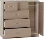 ZNTS Nevada 5 Drawer Low Wardrobe 100-101-104