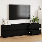 TV Units 2 pcs Black Oak 180 x 34 x 50 cm Engineered Wood 3385630