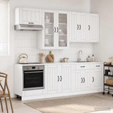 Kitchen Unit LUCCA 8 pcs High Gloss White Engineered Wood 3438147