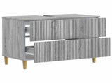 Bathroom Sink Cabinet ARNHEM Grey Sonoma 82 x 41x 59 cm 896581