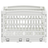 4 Panel Dog Playpen 122 x 106.5 x 82 cm Plastic White Foldable 42027215
