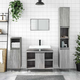 Bathroom Cabinet Grey Sonoma 80x33x60 cm Engineered Wood 831634