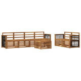 Outdoor Sofa Set 7 pcs Natural Solid Acacia Wood 3384050