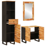 Bathroom Sets with Drawer with Shelf Natural Solid Mango Wood 3310103