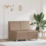 Modular Sofa Unit Armless 2 pcs Cappuccino 55 x 74 x 82 cm 3399773