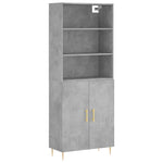 Highboard Concrete Grey 69.5x34x180 cm Engineered Wood 3189241