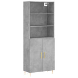 Highboard Concrete Grey 69.5x34x180 cm Engineered Wood 3189241