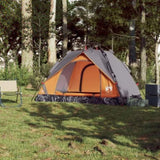 ZNTS Camping Tent Dome 2-Person Grey and Orange Quick Release 4004191