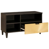 TV Cabinet Black and Gold 80 x 33 x 46 cm Engineered wood 4017845