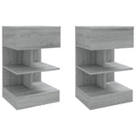 ZNTS Bedside Cabinets 2 pcs Grey Sonoma 40x35x65 cm Engineered Wood 816044