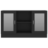 Vitrine Black Engineered wood, glass 120 cm x 30.5 cm x 70 cm 802787