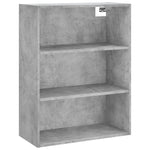Highboard Concrete Grey 69.5x34x180 cm Engineered Wood 3189945